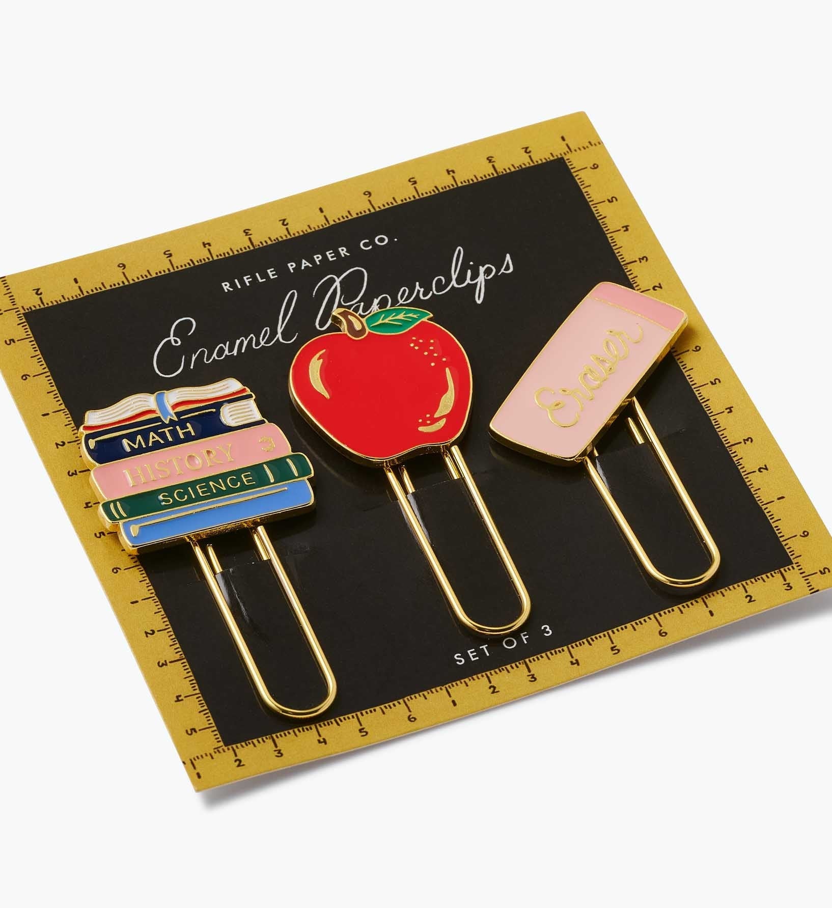 Enamel Paper Clip Set - Schoolhouse