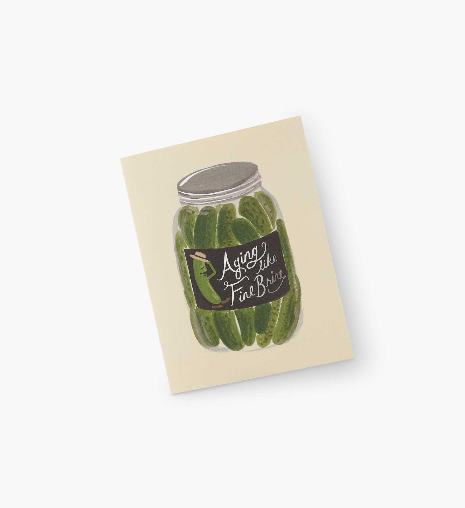 Aging Like Fine Brine Birthday Card - Single Card