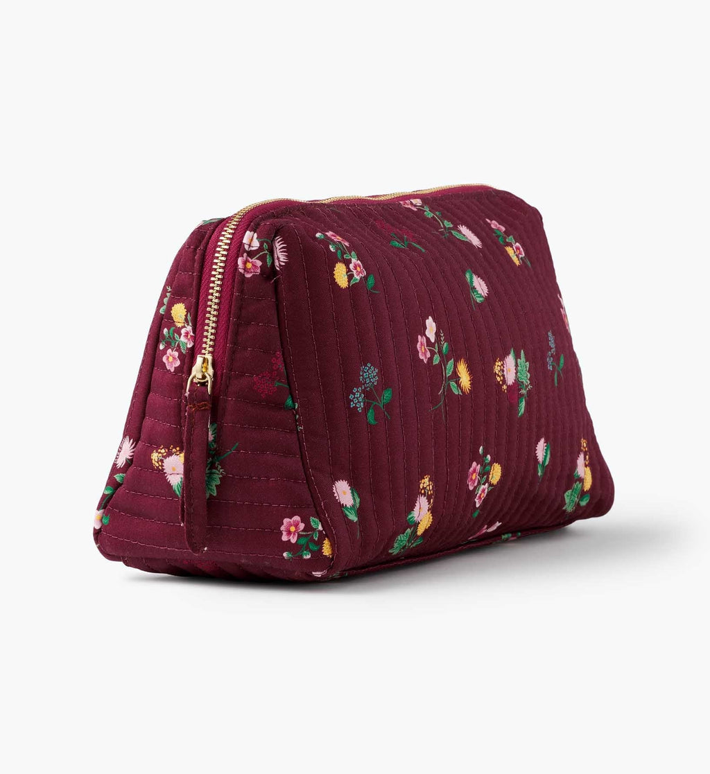 Quilted Large Cosmetic Pouch - Ditsy Dahlia